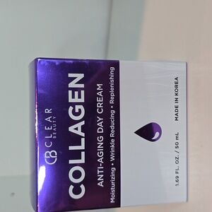 Clear Beauty Collagen Anti-Aging Day Cream - Purple and White